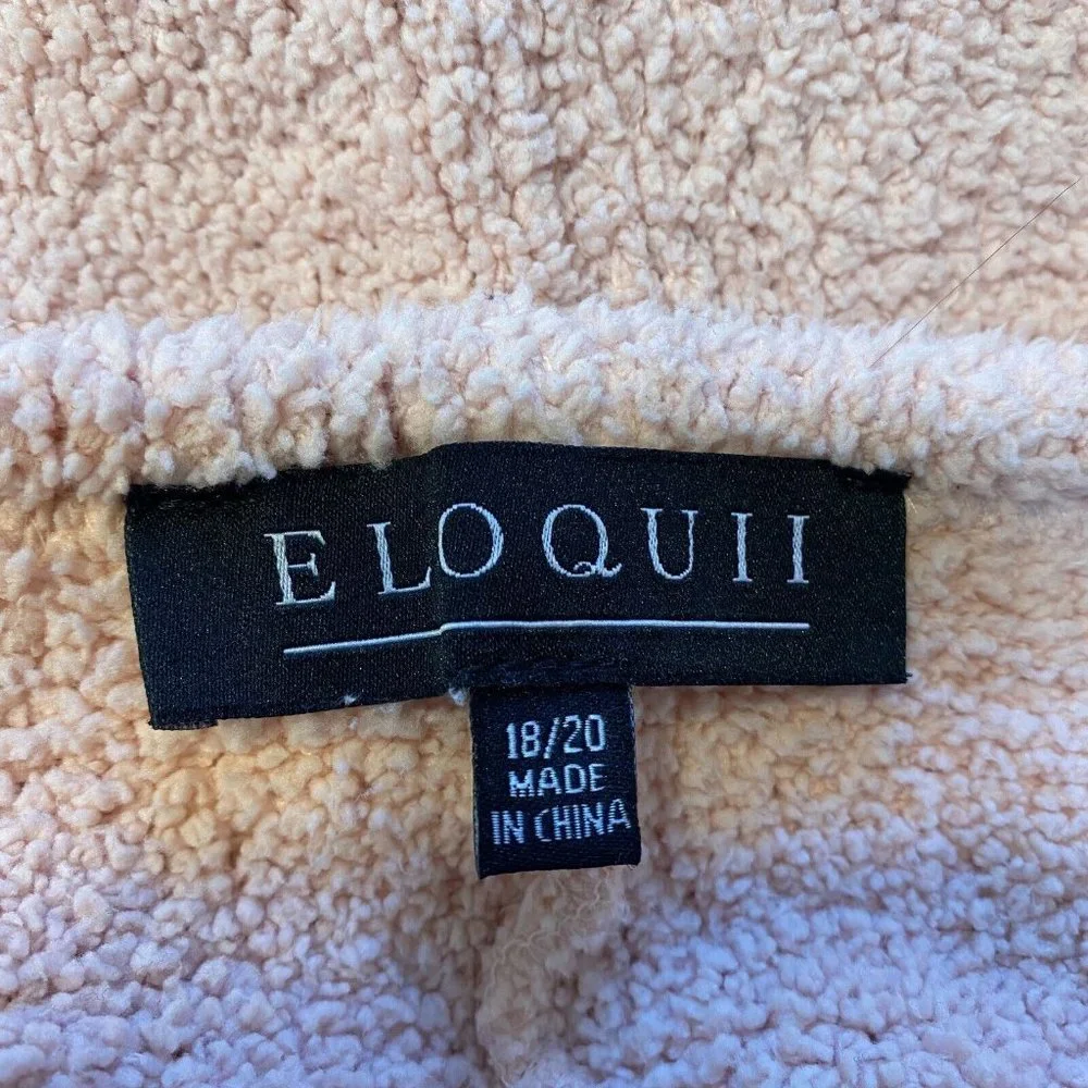 Eloquii Sweater 18/20 Pink Off Shoulder Plush Fleece Soft Cozy Comfy‎ Womens